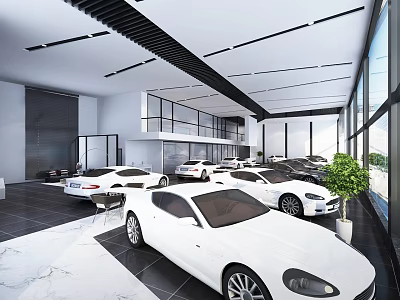 Hyundai 4S shop car sales shop 3d model
