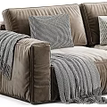 Modern Sofa Designs Featuring Light And Dark Gray Upholstery With Pillows And Throw Blankets