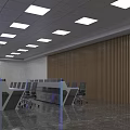Modern Monitoring Room Interior With Large Display Wall Console Chairs And Marble Floor