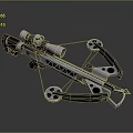 Crossbow Mechanical Crossbow Shift Bow and Arrow Shoot Far Equipment Weapons High-tech Crossbow 3d model