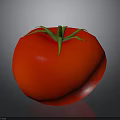Fresh Red Tomato With Green Stem Smooth Surface And Round Shape For Daily Use