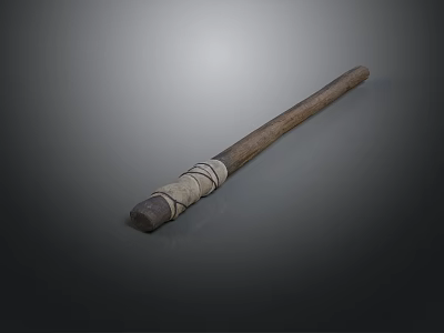 Handcrafted Wooden Carving Tool With Wrapped Cloth Handle For Sculpture Art 3d model