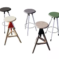 Modern Bar Stool Simple Bar Chair 3d model