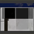Security Booth With Blue Roof And Red White Striped Entry Barrier