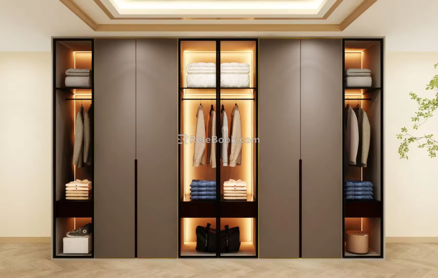 Wardrobe Design Wardrobe Effect Diagram Wardrobe Coat Cabinet Design Coat Cabinet 3d model