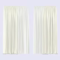 Elegant Gray Curtains With White Sheer Panel And Decorative Bottom Edge 3d model