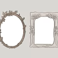 Naturalism Mirror Vine Man Mirror Tree Mirror 3d model