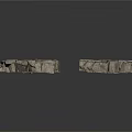 Irregular Broken Concrete Construction Pieces With Textured Surface For Scene Building 3d model