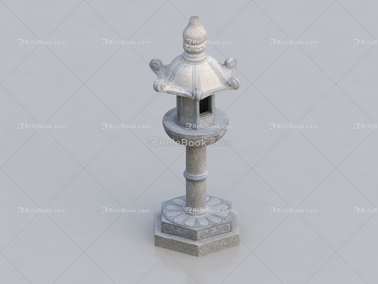 Stone lamp 3d model