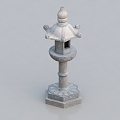 Stone lamp 3d model