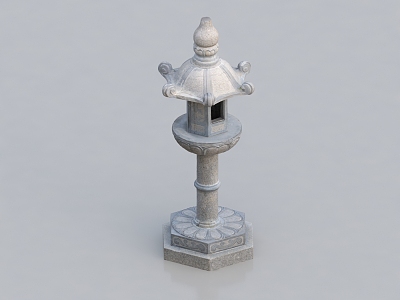 Stone lamp 3d model