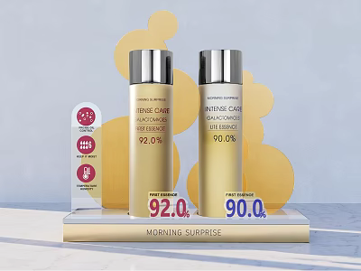 Intense Care Effect Serum Morning Surprise With 92 And 90 Concentrations On Display Stand 3d model