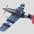 Modern Fighter North American Mustang Fighter Aircraft Aerobatic Aircraft Helicopter Bomber 3d model