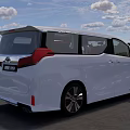 White Luxury MPV With Modern Front Design Sleek Exterior Spacious Interior And Alloy Wheels