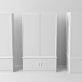Modern Display Cabinets with Glass Doors Multiple Shelves and White Light Blue Bases