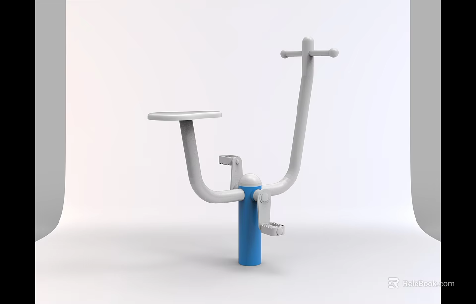 Outdoor Sports Fitness Equipment With Steel Frame Handlebar And Pedal For Workout 3d model 