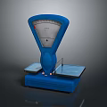 Blue Mechanical Balance With Dual Pans And Calibration Scale For Laboratory Precision Weighing
