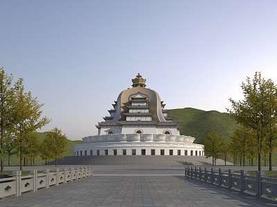 Ancient Chinese Buddhist Architecture 3d model