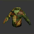 Colorful Camouflage Pattern Hoodie With Red Yellow Green Tones For Casual Daily Wear
