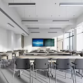 modern classroom 3d model