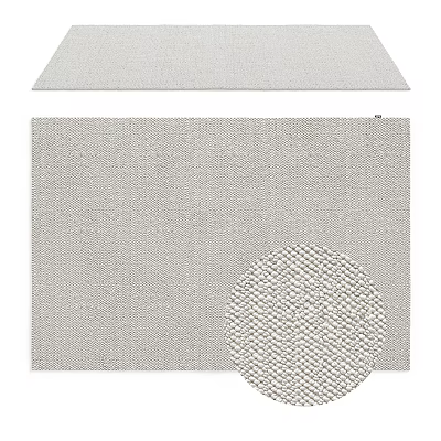 Modern Textured Square Rug with Woven Pattern for Living Room Home Decor 3d model