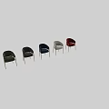 Beige Fabric Accent Chair With Black Metal Legs Curved Armrests Modern Minimalist Design