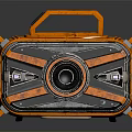 Orange And Black Equipment Case Stacked Design With Handle Latch Durable Professional