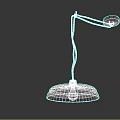 Ceiling Mounted Modern Metal Pendant Light With Black Bracket And Round Illuminated Shade