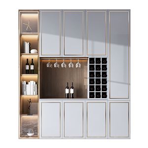 Modern Wine Cabinet 3d model