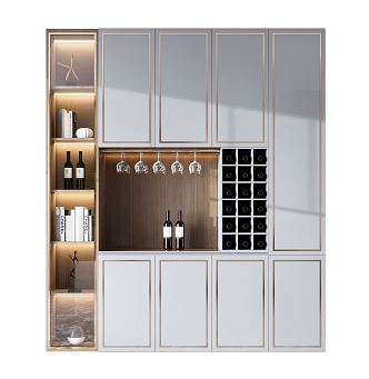 Modern Wine Cabinet 3d model