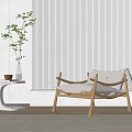Modern Comfortable Lounge Chair With Soft Cushion Wooden Frame For Cozy Living Room