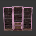 Elegant Traditional Wooden Bookcase With Three Sections Multiple Shelves And Drawers