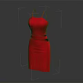 Elegant Spaghetti Straps Red Dress with Waist Belt and Slim Fit Design