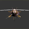 Mechanical Insect Robot With Transparent Wings Metallic Golden Body And Spring Legs