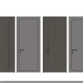 Modern Swing Door Designs With Various Panel Patterns And Neutral Tones For Home Interiors 3d model