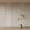 Partition glass brick partition 3d model