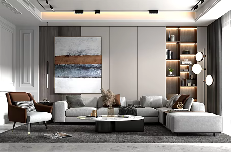 modern living room 3d model