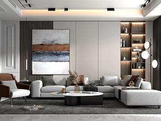 modern living room 3d model