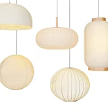 Modern Minimalist Pendant Lights With Various Paper Designs And Diverse Shapes