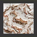 Interior Decorative Panel With Orange And White Textured Surface For Modern Spaces 3d model