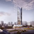 Modern Commercial Building Hanzhong Building Guide Animation 3d model