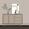 Modern Sideboard Decorative Cabinet 3d model