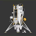Space Exploration Lander With Metallic Structure Solar Panels And Landing Legs 3d model