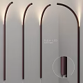 Modern Arched Tube LED Wall Light with Metal Structure for Home Interior