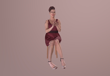 Chair women fashion wear women 3d model