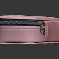 Pink Smooth Rectangular Storage Case With Blue Zipper And Glossy Surface 3d model