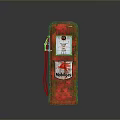Vintage Red Mobilgas Gas Pump With Classic Logo And Retro Design