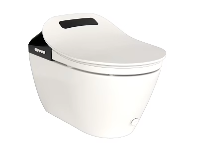 Modern White Smart Toilet with Sleek Design and Ergonomic Comfortable Seat 3d model