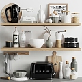 Modern Kitchen Supplies Kitchen Ornaments Kitchen Utensils Tableware Kitchen Appliances 3d model