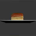 Cheese Slice With Red Top And Yellow Body On White Plate